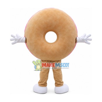 Pink Donut Mascot Costume Pink Donut Mascot Costume