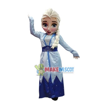 Frozen Princess Elsa Mascot Costume Frozen Princess Elsa Mascot Costume