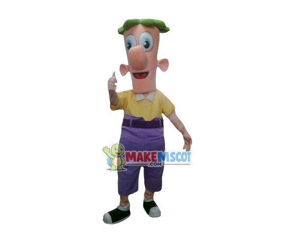 Ferb Mascot Costume Ferb Mascot Costume