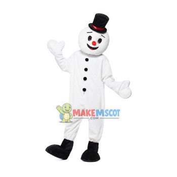 Black Hat Snowman Mascot Costume Black Hat Snowman Mascot Costume