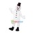 Black Hat Snowman Mascot Costume