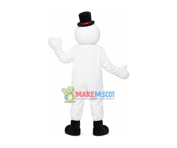 Black Hat Snowman Mascot Costume Black Hat Snowman Mascot Costume
