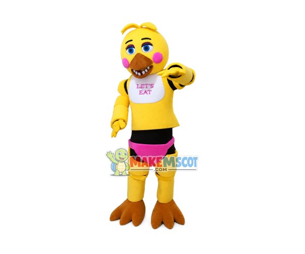 Five Nights At Freddy's Toy Chica Yellow Mascot Costume Five Nights At Freddy's Toy Chica Yellow Mascot Costume