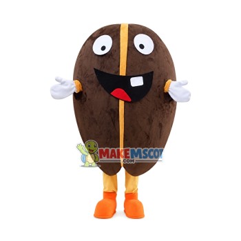 Lovely Coffee Bean Cartoon Mascot Costume