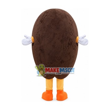 Lovely Coffee Bean Cartoon Mascot Costume Lovely Coffee Bean Cartoon Mascot Costume