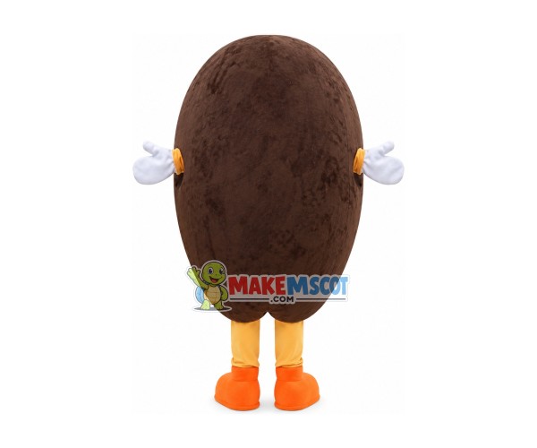 Lovely Coffee Bean Cartoon Mascot Costume Lovely Coffee Bean Cartoon Mascot Costume