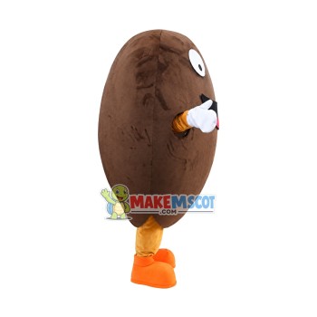 Lovely Coffee Bean Cartoon Mascot Costume