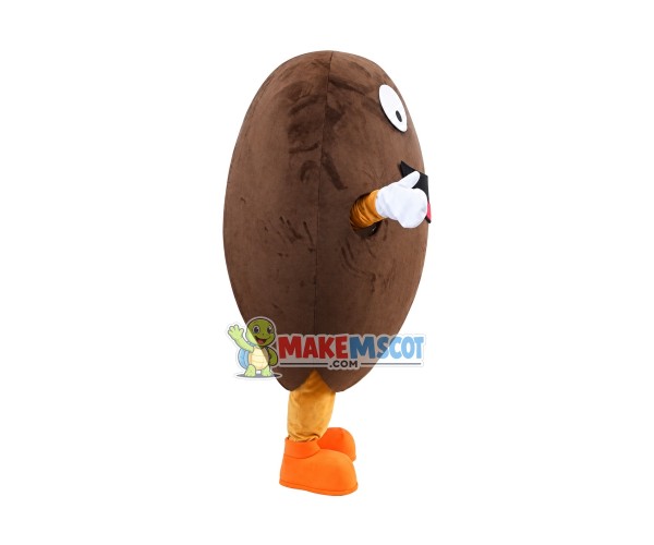 Lovely Coffee Bean Cartoon Mascot Costume Lovely Coffee Bean Cartoon Mascot Costume