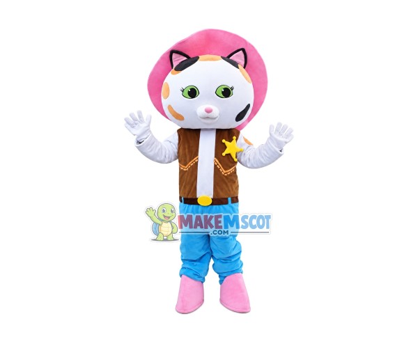 Sheriff Callie's Wild West Sheriff Caillie Mascot Costume Sheriff Callie's Wild West Sheriff Caillie Mascot Costume