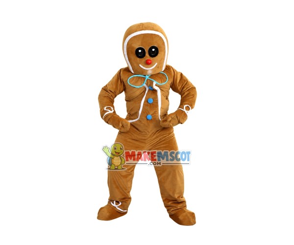 Ginger Bread Boy Mascot Costume Ginger Bread Boy Mascot Costume