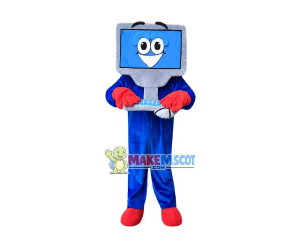 Blue Computer Mascot Costumes Free Shipping Blue Computer Mascot Costumes Free Shipping