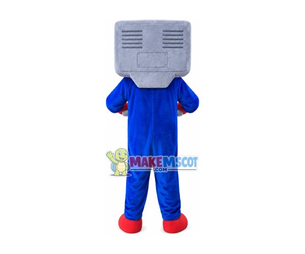 Blue Computer Mascot Costumes Free Shipping Blue Computer Mascot Costumes Free Shipping