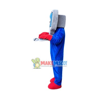 Blue Computer Mascot Costumes Free Shipping Blue Computer Mascot Costumes Free Shipping