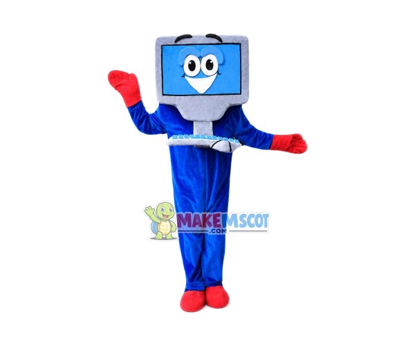 Blue Computer Mascot Costumes Free Shipping Blue Computer Mascot Costumes Free Shipping