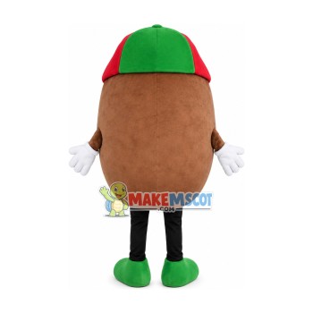 Green Hat Potato Mascot Costume Green Hat Potato Mascot Costume