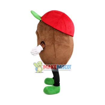 Green Hat Potato Mascot Costume Green Hat Potato Mascot Costume