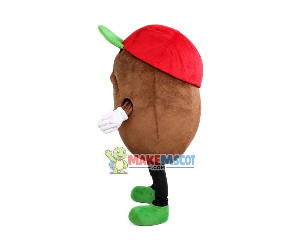 Green Hat Potato Mascot Costume Green Hat Potato Mascot Costume