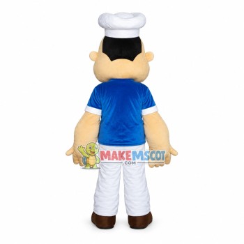 Popeye White Hat Man Mascot Costume Popeye White Hat Man Mascot Costume