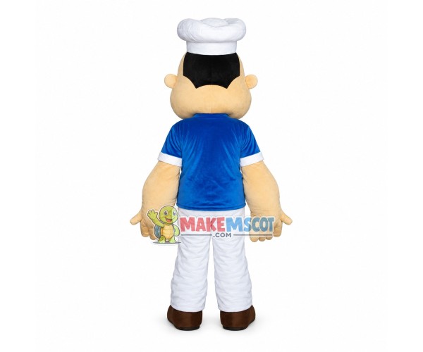 Popeye White Hat Man Mascot Costume Popeye White Hat Man Mascot Costume