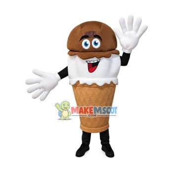 Hand-Dipped IceCream Waver Adult Mascot Costume Hand-Dipped IceCream Waver Adult Mascot Costume
