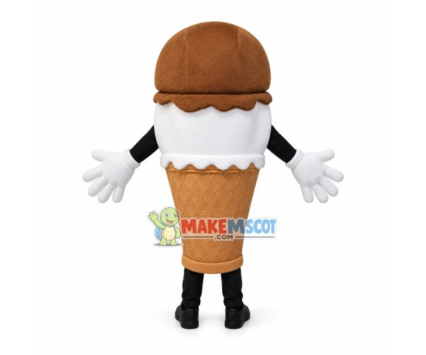 Hand-Dipped IceCream Waver Adult Mascot Costume Hand-Dipped IceCream Waver Adult Mascot Costume