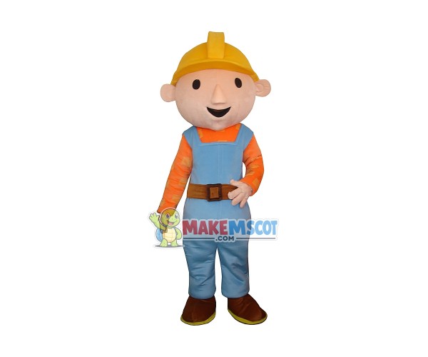 Cartoon Film Adult Bob the Builder Mascot Costume