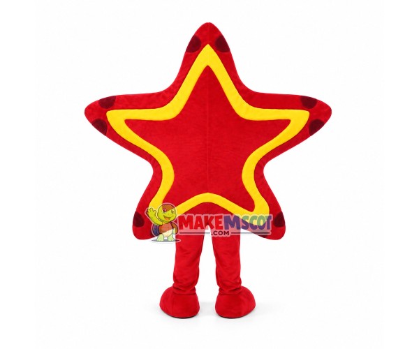 Red Star Mascot Costume Free Shipping