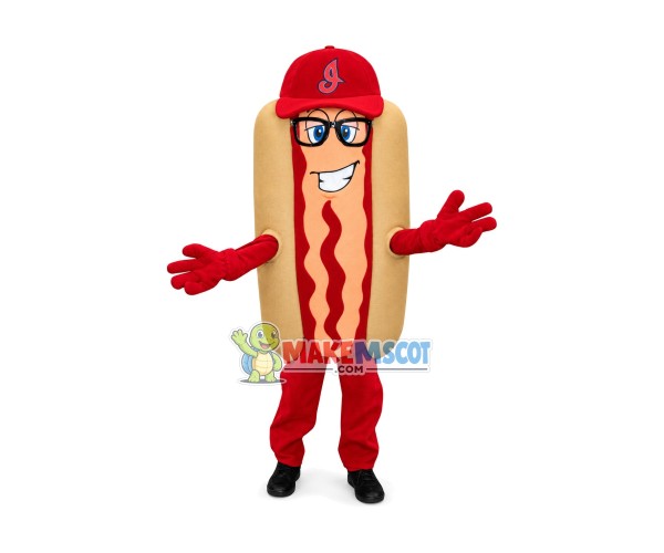 Happy Hotdog Mascot Costume