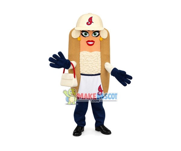 Beautiful Hotdog Mascot Costume Beautiful Hotdog Mascot Costume