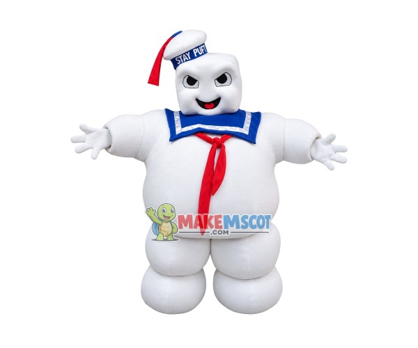Stay Puft Marshmallow Man Ghostbusters Mascot Costume Stay Puft Marshmallow Man Ghostbusters Mascot Costume