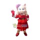 The Muppets Show Miss Piggy Christmas Dress Mascot Costume The Muppets Show Miss Piggy Christmas Dress Mascot Costume