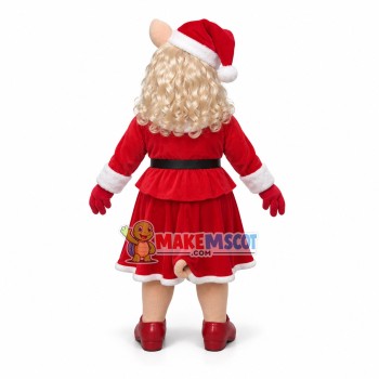 The Muppets Show Miss Piggy Christmas Dress Mascot Costume The Muppets Show Miss Piggy Christmas Dress Mascot Costume