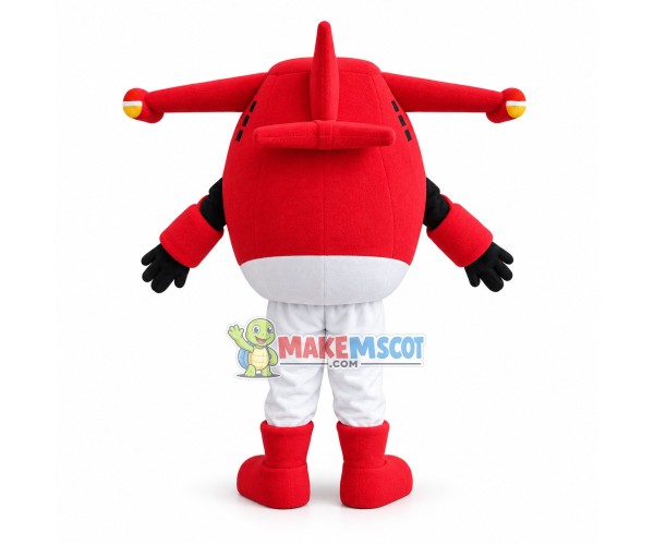 Super Wings Jett Red 2 Mascot Costume Super Wings Jett Red 2 Mascot Costume