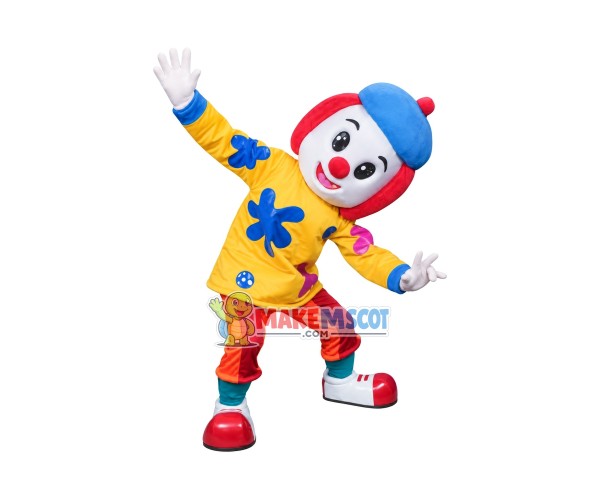 Jojo Tickle Clown Mascot Costume Jojo Tickle Clown Mascot Costume