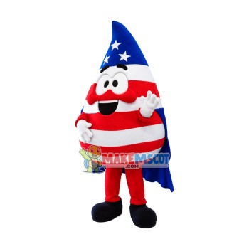 US Flag Print Water Drop Mascot Costume US Flag Print Water Drop Mascot Costume