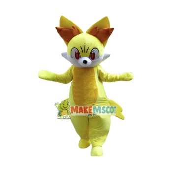 Cartoon Fennekin Mascot Costume Cartoon Fennekin Mascot Costume