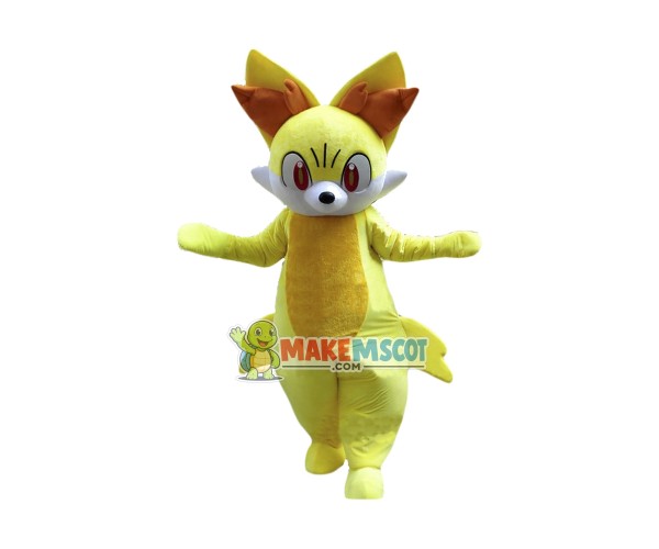 Cartoon Fennekin Mascot Costume