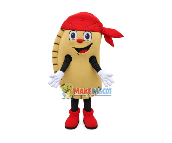 Empanada Mascot Costume Empanada Mascot Costume