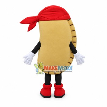 Empanada Mascot Costume Empanada Mascot Costume