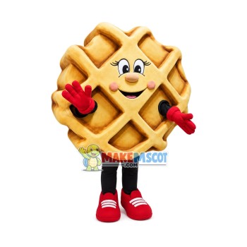 Waffle Mascot Costume Waffle Mascot Costume