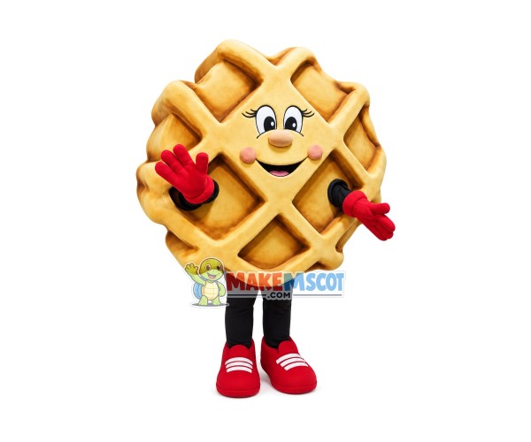 Waffle Mascot Costume Waffle Mascot Costume
