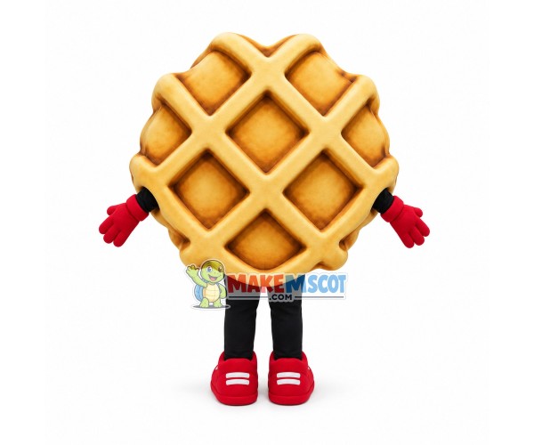 Waffle Mascot Costume Waffle Mascot Costume