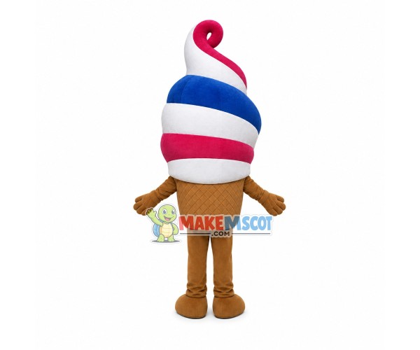 Happy Ice Cream Mascot Costume Happy Ice Cream Mascot Costume