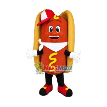 Happy Lightweight Hot Dog Mascot Costume Happy Lightweight Hot Dog Mascot Costume