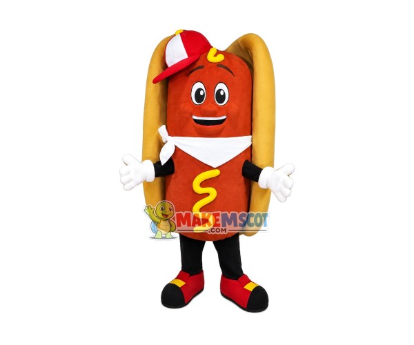Happy Lightweight Hot Dog Mascot Costume