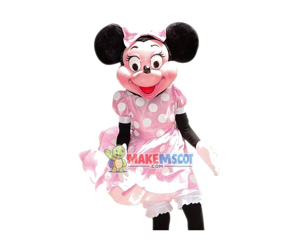 Mouse Clubhouse Deluxe Fiber Pink Minnie Mouse Mascot Costume Mouse Clubhouse Deluxe Fiber Pink Minnie Mouse Mascot Costume