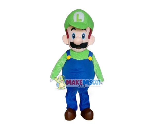 Deluxe Adult Size Mario Bro Luigi Mascot Costume for Birthday Party Cartoon Character Mascot Costumes Deluxe Adult Size Mario Bro Luigi Mascot Costume for Birthday Party Cartoon Character Mascot Costumes