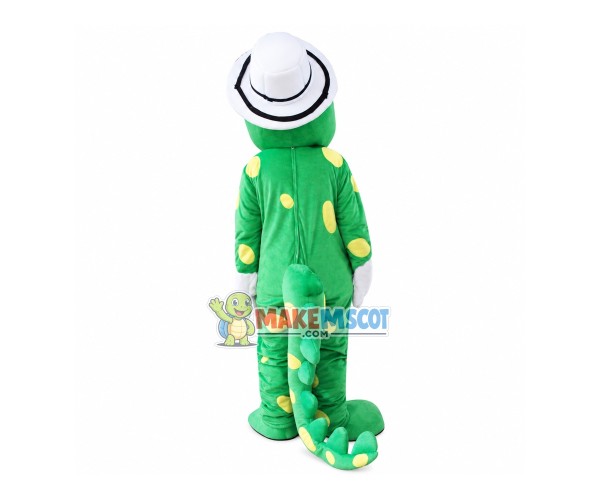 Green Dinosaur Cartoon Mascot Costume