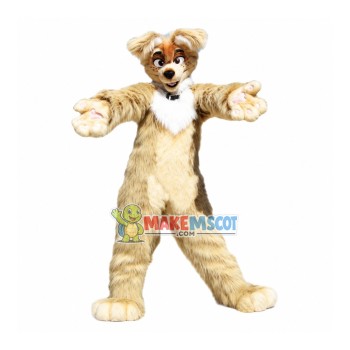 Brown Husky Dog Mascot Costume