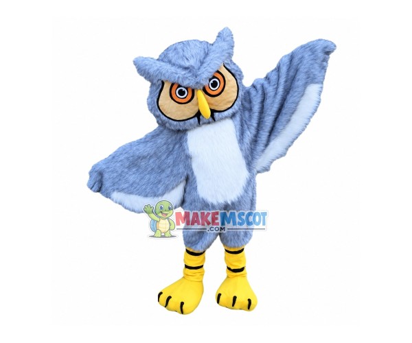 Grey Owl Mascot Costume Grey Owl Mascot Costume